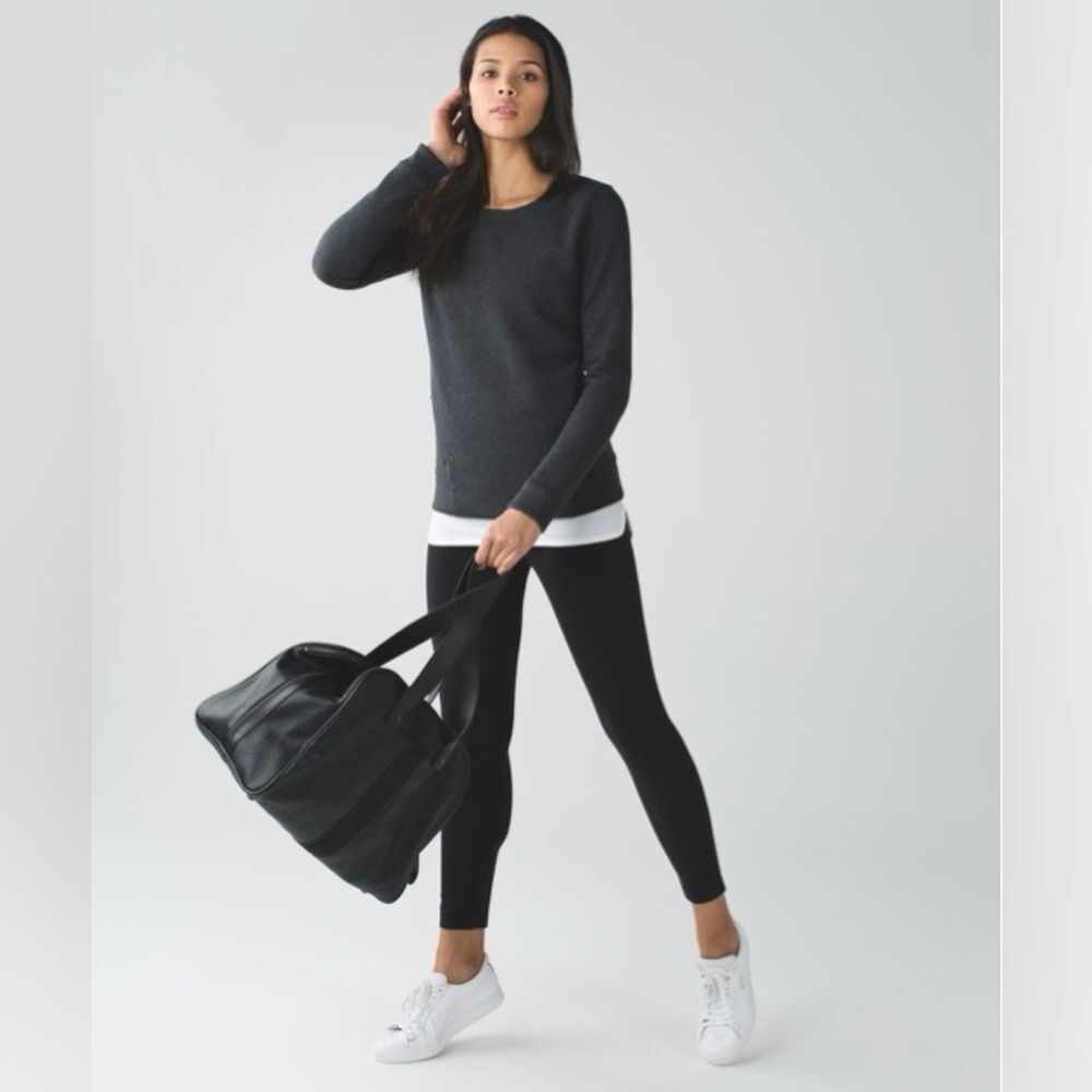 LULULEMON ATHLETICA &Go Endeavor Long Sleeve Sweatshirt in Heathered Black - Picture 3 of 12